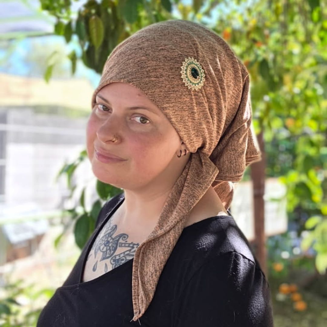 Pesach Passover Tichel and Pin - Sorrell Hair Wraps