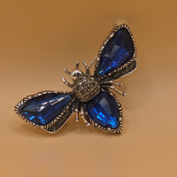 Glass Rhinestone Bee Pin