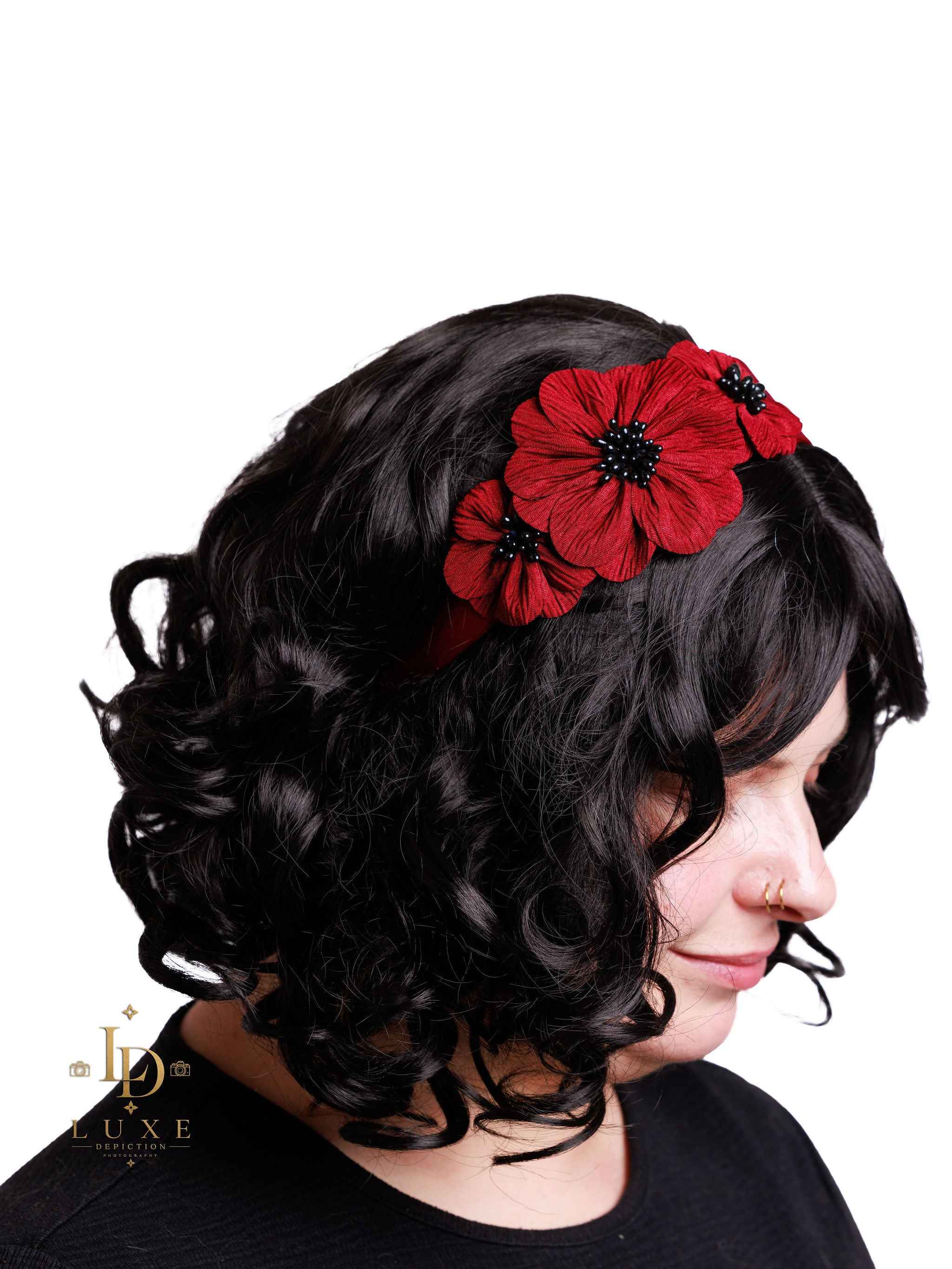Red Floral Headband