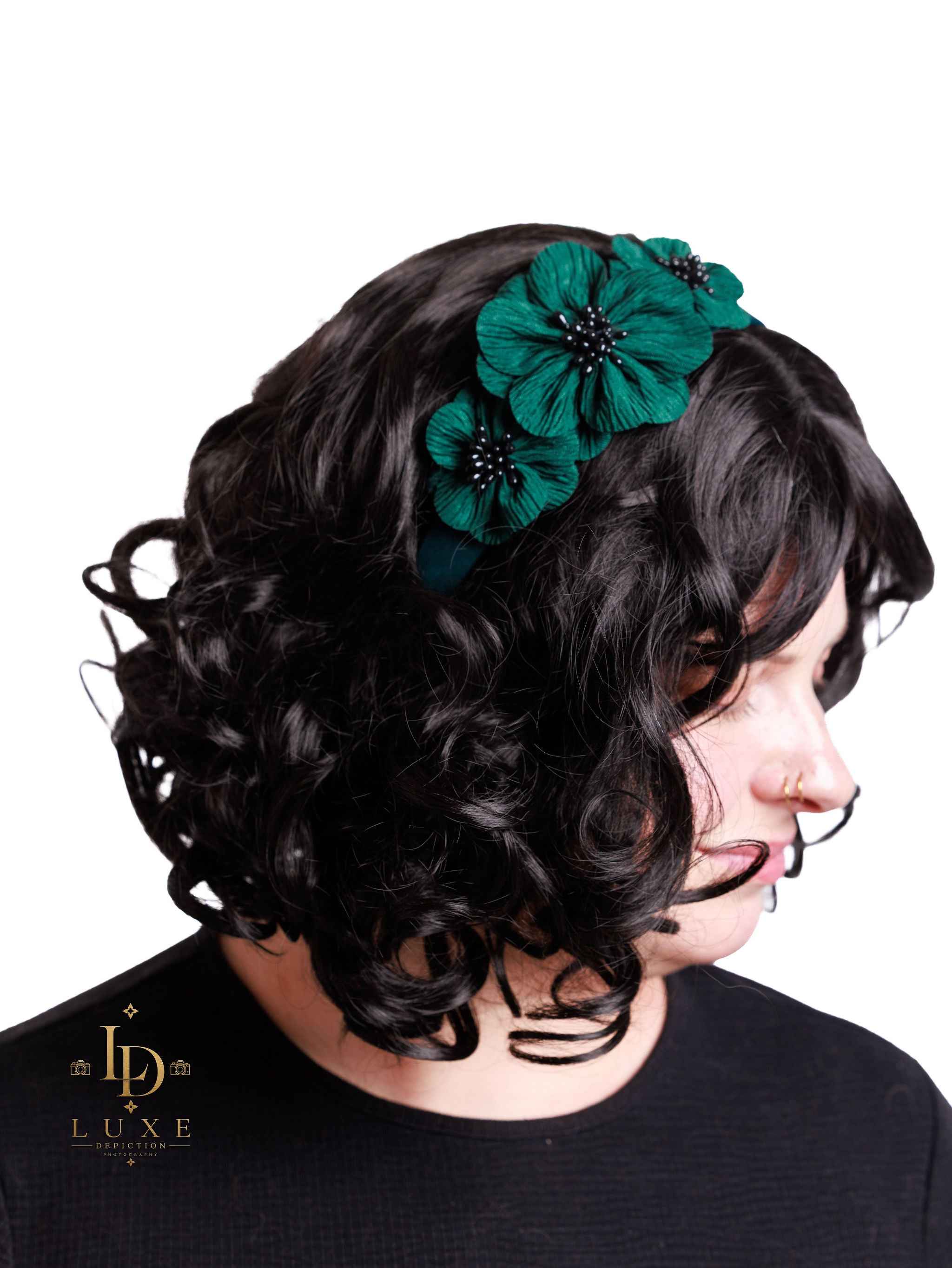 Green Floral Headband