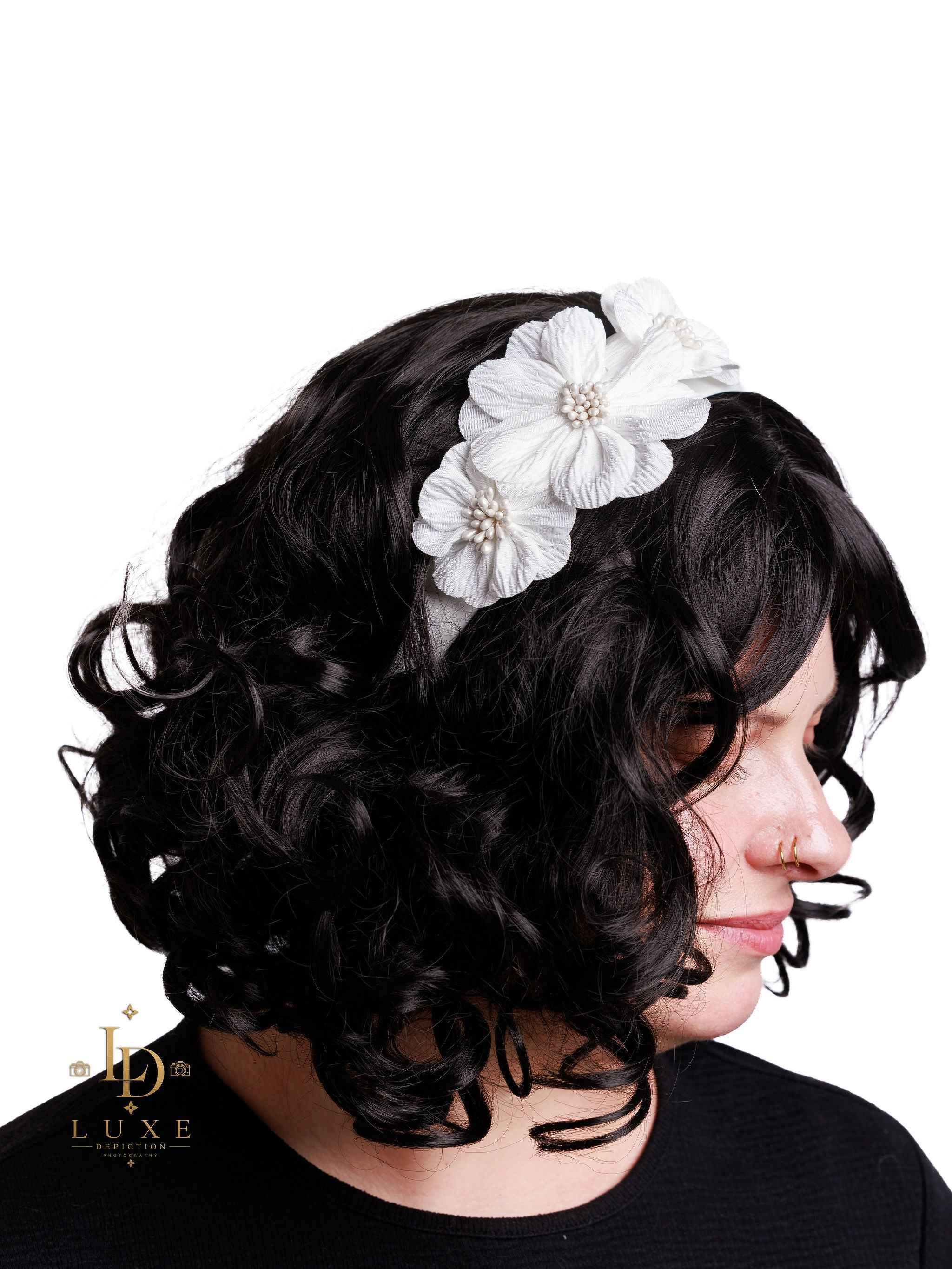 White Floral Headband