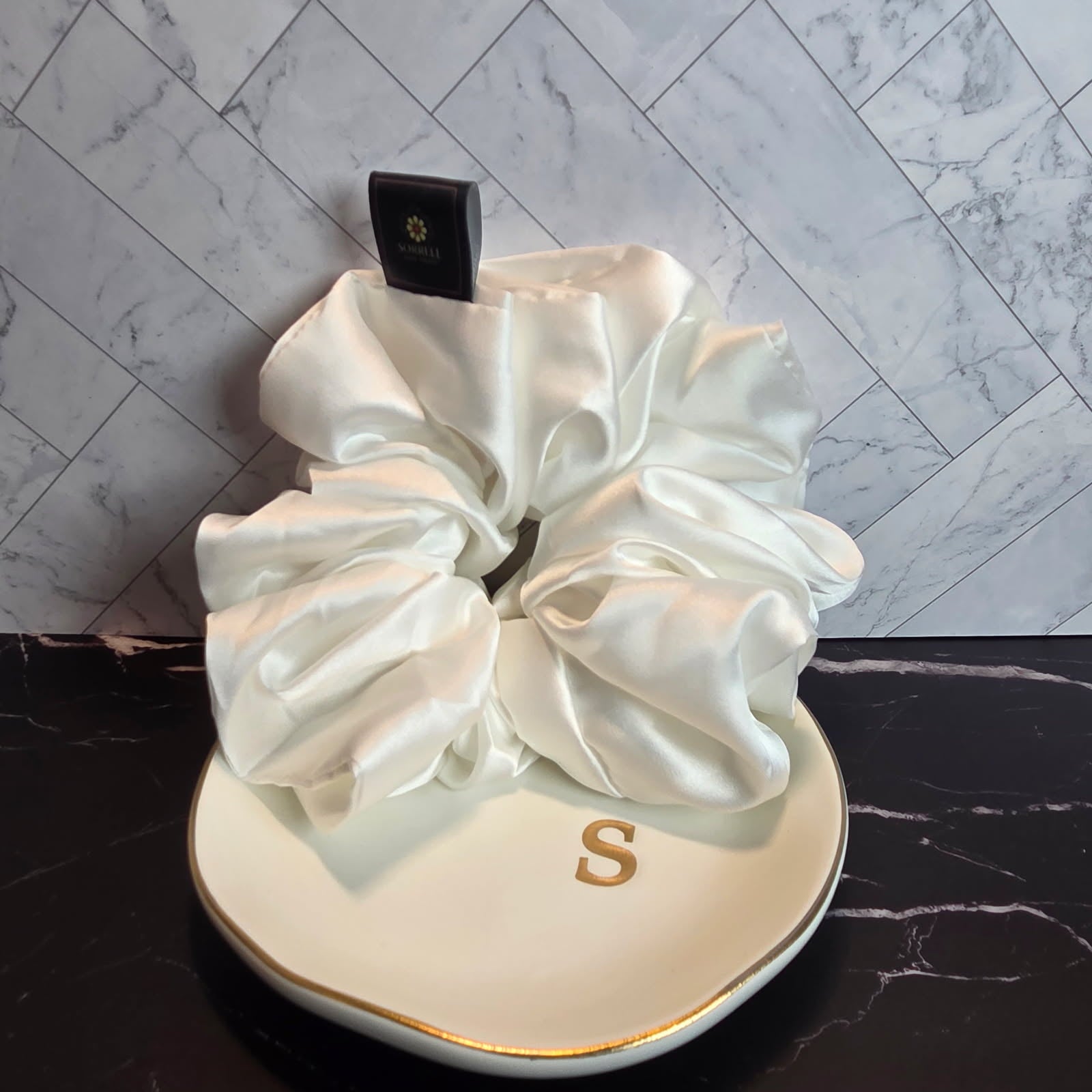White scrunchie
